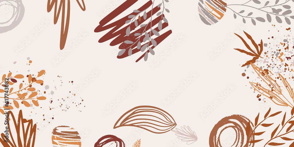 Create your own design with these graphic items. Trendy geometric forms, textures, strokes, abstract and floral decor elements. Vector illustration. Boho floral style background Create your own design with these graphic items. Trendy geometric forms, textures, strokes, abstract and floral decor elements. Vector illustration. Boho floral style background