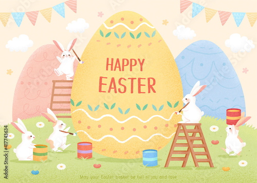 Easter egg decorating background