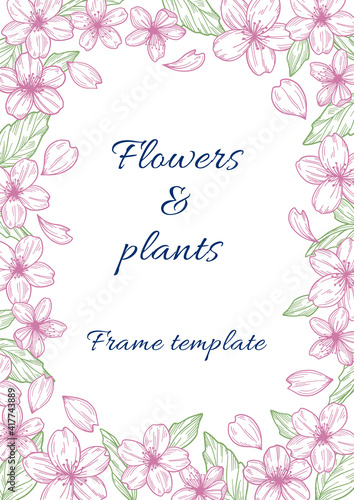Flowers & plants Frame template