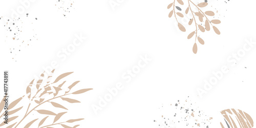 Trendy bohemian abstract square art templates with floral and geometric elements. For social media posts, mobile apps, banners design and web/internet ads. Fashion backgrounds. Boho style background