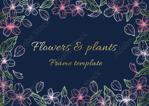 Flowers & plants Frame template