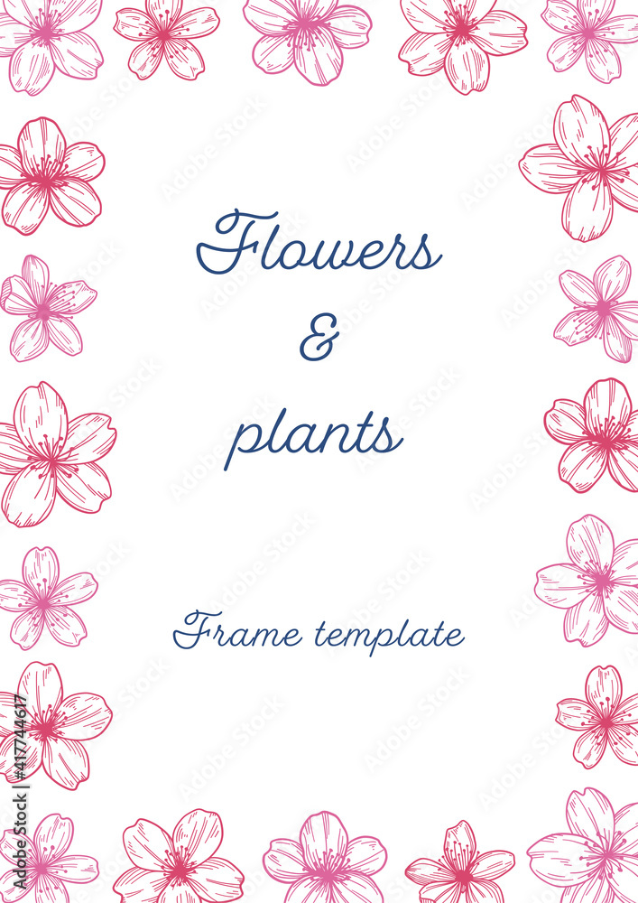 Flowers & plants Frame template Flowers & plants Frame template
