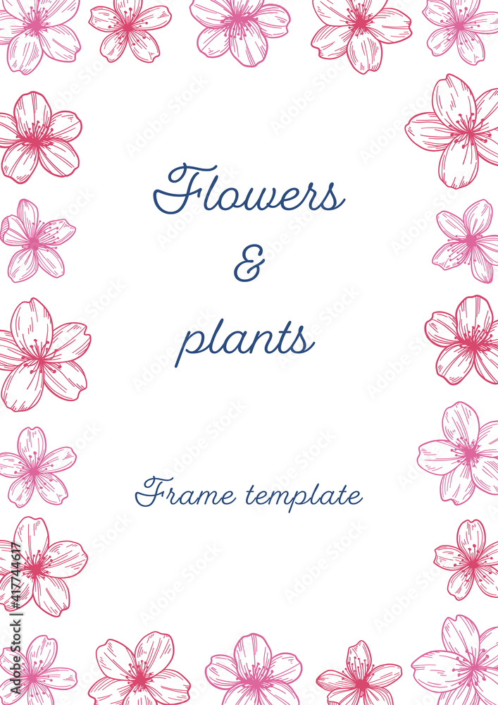 Flowers & plants Frame template