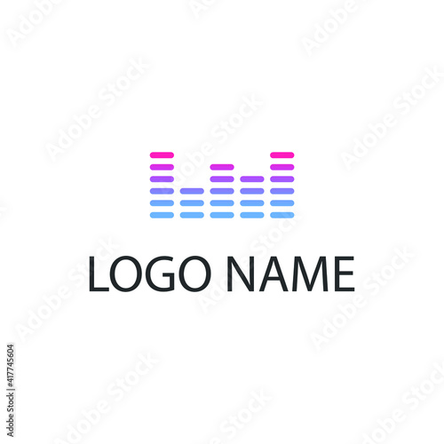 icon brand logo sound template logotype vector