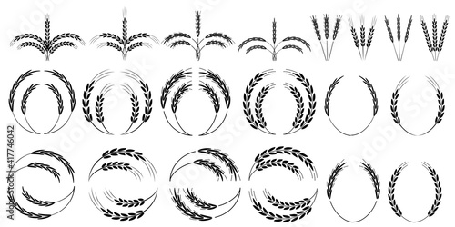 Sketch icon. Winner award. Vintage sketch icon with black wreaths. Stock image. EPS 10.