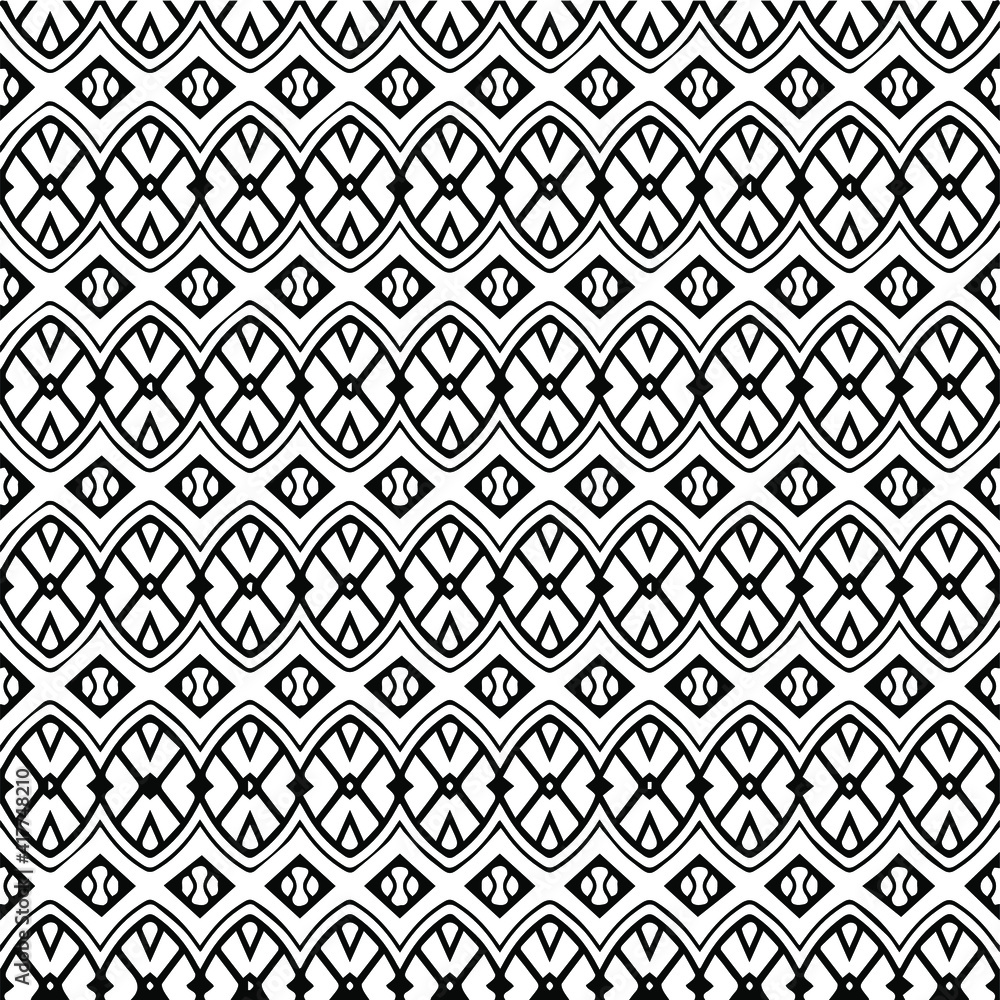 Geometric vector pattern with triangular elements. Seamless abstract ornament for wallpapers and backgrounds. Black and white patterns.. Geometric vector pattern with triangular elements. Seamless abstract ornament for wallpapers and backgrounds. Black and white patterns..