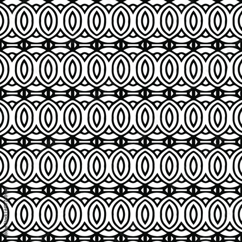 Geometric vector pattern with triangular elements. Seamless abstract ornament for wallpapers and backgrounds. Black and white patterns.. 