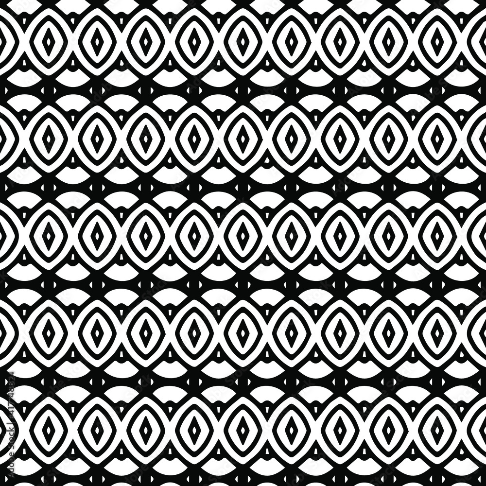 Geometric vector pattern with triangular elements. Seamless abstract ornament for wallpapers and backgrounds. Black and white patterns.. Geometric vector pattern with triangular elements. Seamless abstract ornament for wallpapers and backgrounds. Black and white patterns..