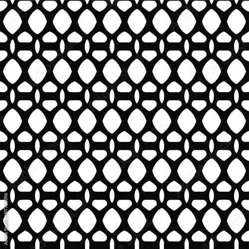 Geometric vector pattern with triangular elements. Seamless abstract ornament for wallpapers and backgrounds. Black and white patterns.. 