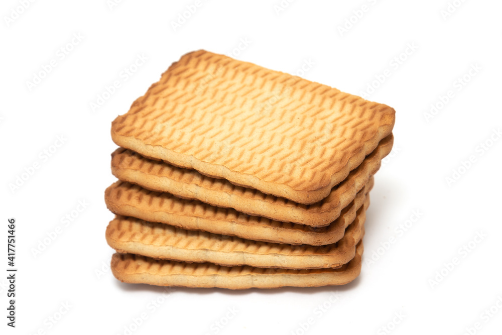 large rectangular cookie on a white background large rectangular cookie on a white background