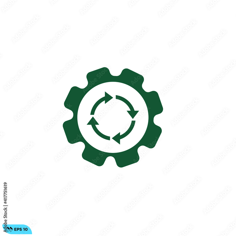 Icon vector graphic of repeat system Icon vector graphic of repeat system