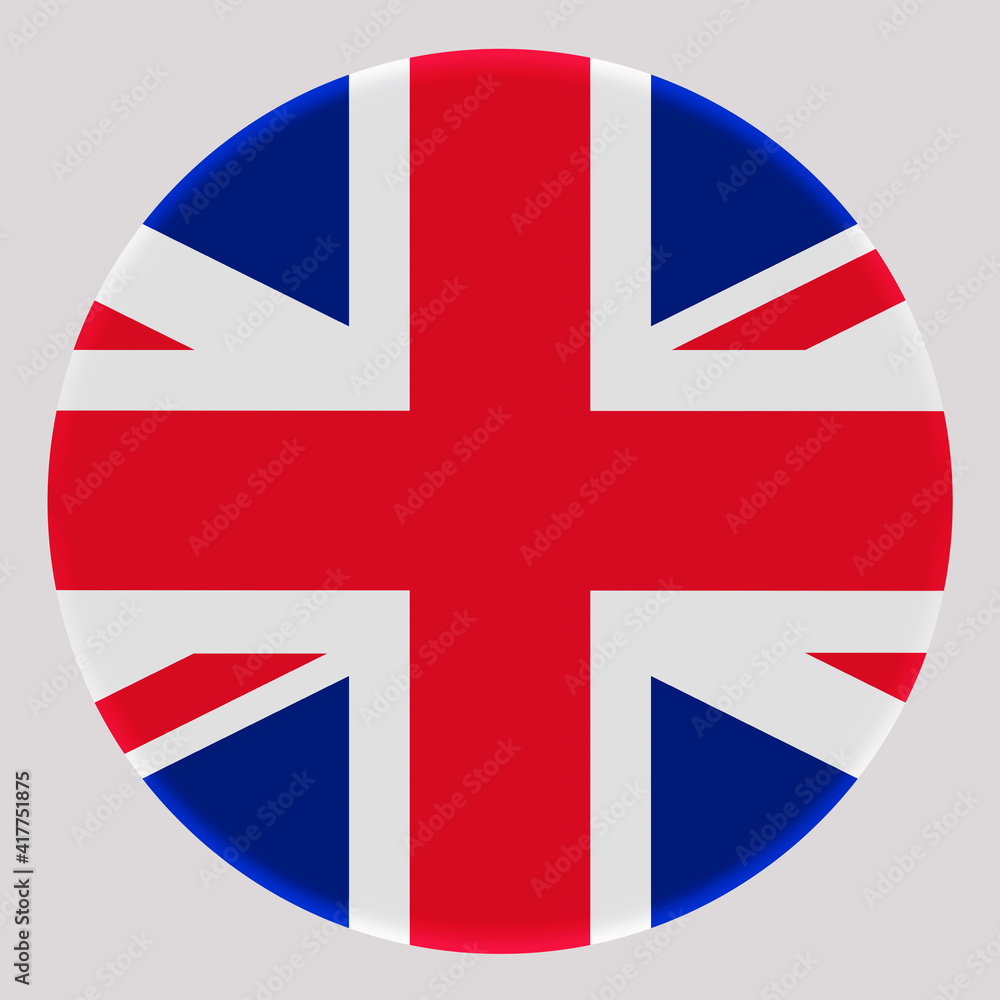 Obraz premium 3D Flag of United Kingdom on circle
