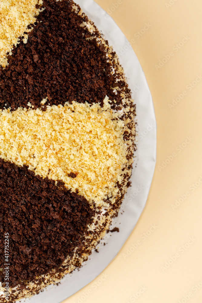 Two colour cake chocolate and vanilla biscuits Two colour cake chocolate and vanilla biscuits