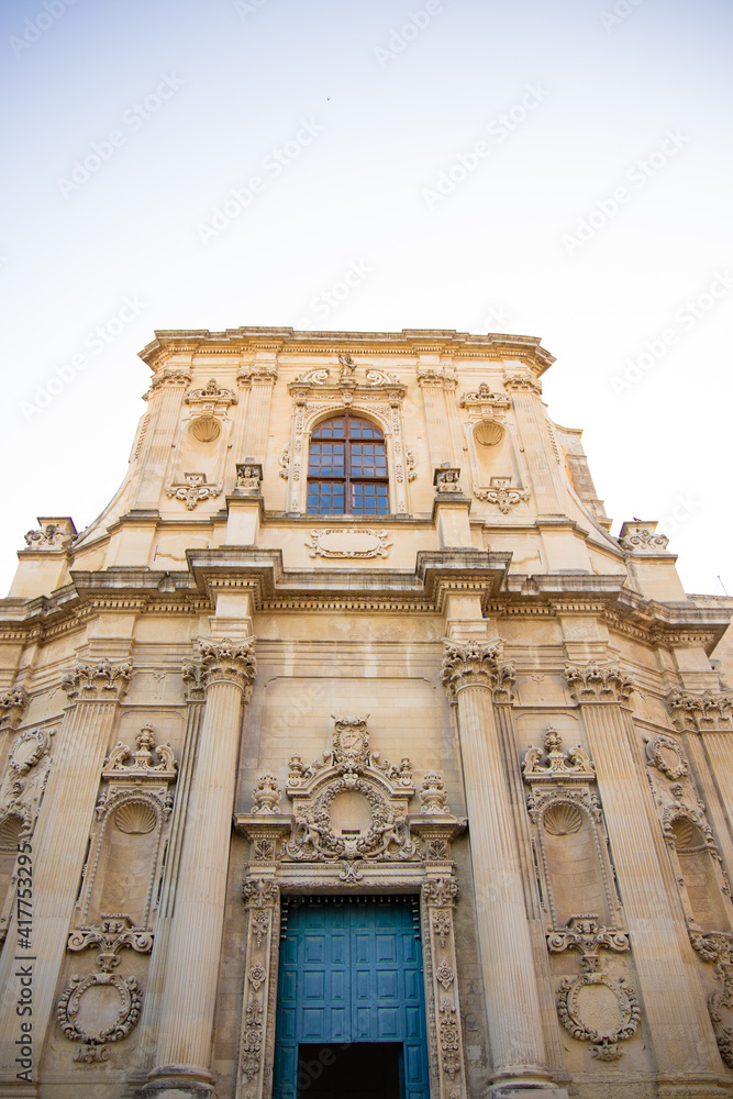 Lecce Puglia Italy baroque church facade