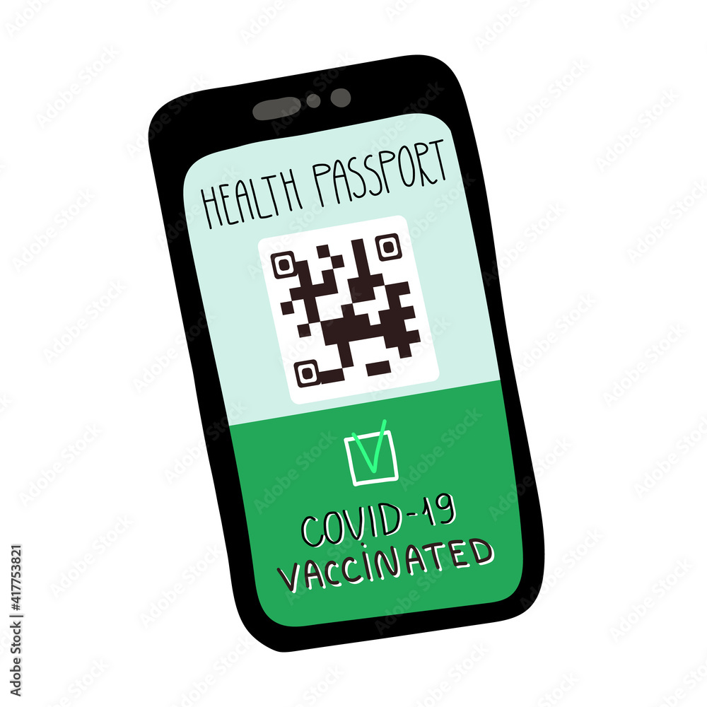 Covid-19 Vaccination Record card app, Health immunity Passport app for cell phone for travelling during pandemic.