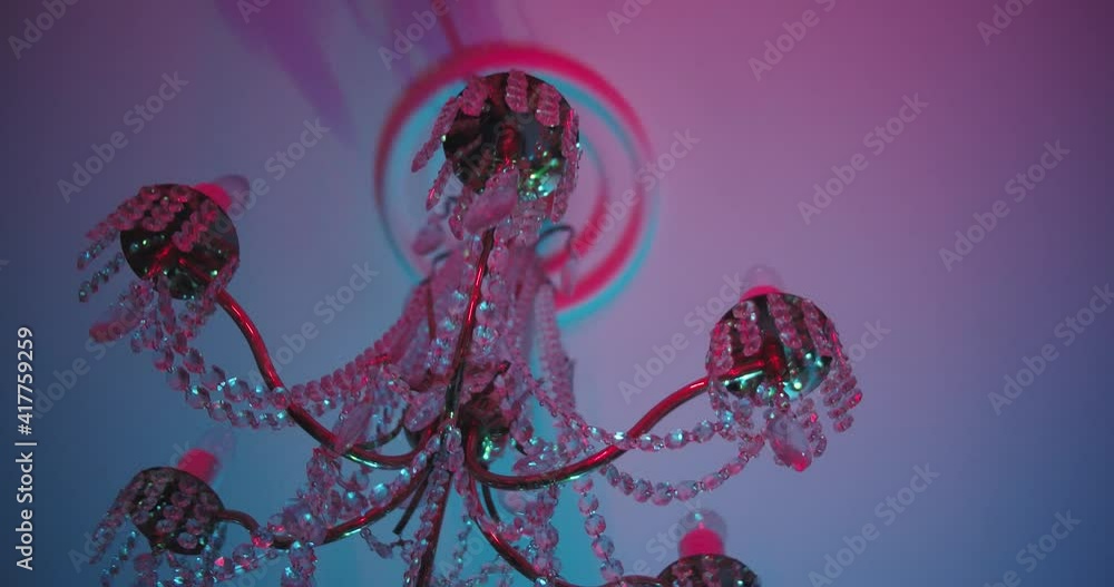 abstract chandeliers lamp on slow motion abstract chandeliers lamp on slow motion