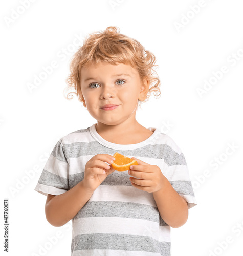 Cute little boy with piece ...
