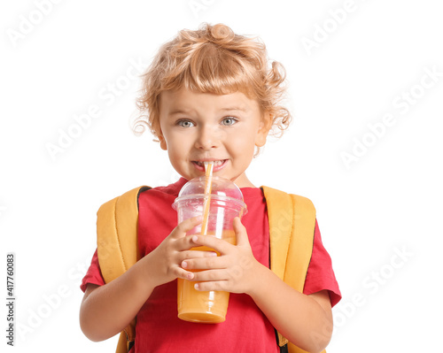 Cute little schoolboy drink...