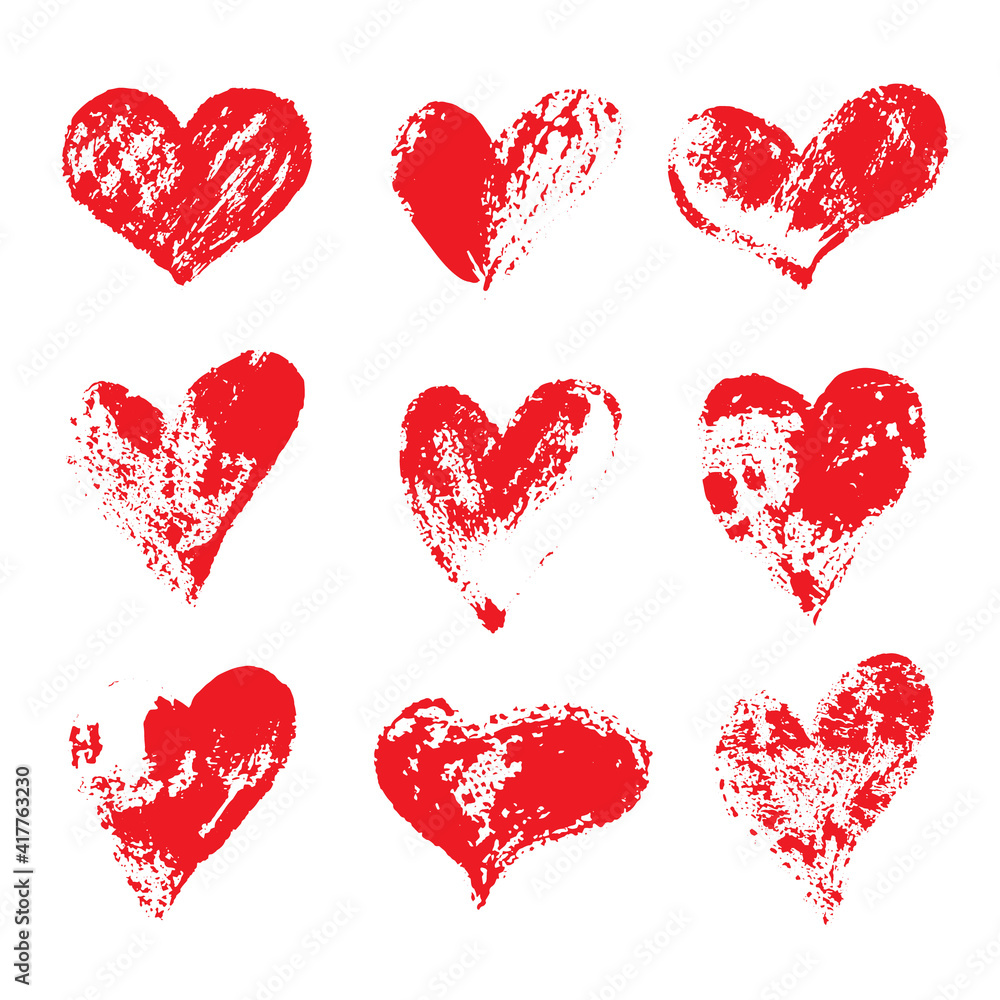 Red lovely hearts for invitations for a date.Creative sketch of art, modern concept.Vector illustration. Red lovely hearts for invitations for a date.Creative sketch of art, modern concept.Vector illustration.