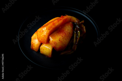 Korean Young Radish Kimchi which is called Yeolmu Kimchi photo