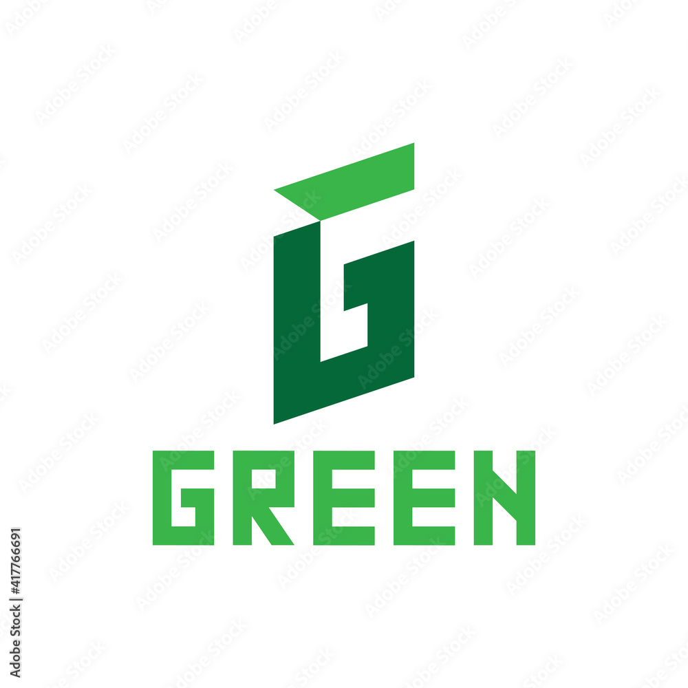 Fototapeta premium GREEN G letter logo design vector