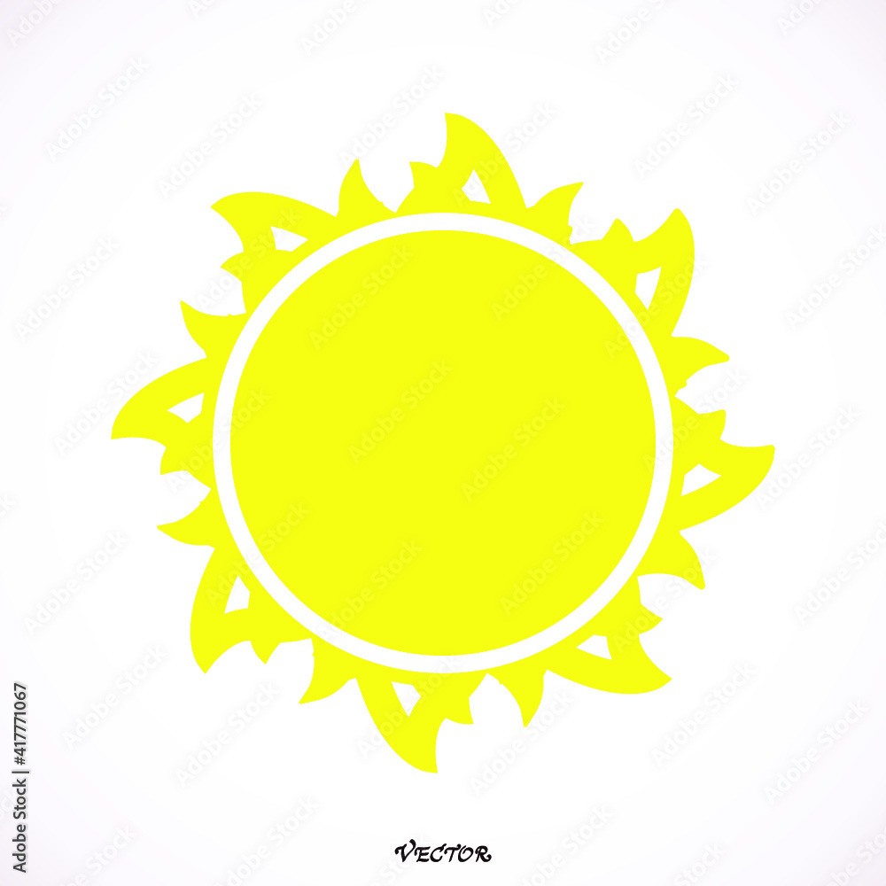 Sun Icon Isolated Background Sun Icon Isolated Background
