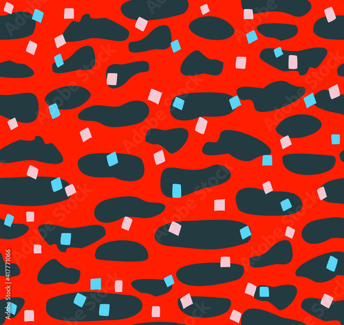 Wallpaper Mural Seamless vector pattern with dots, spots, clouds, blots. Fashionable wallpaper or texture for fabric. Beautiful background for your design. Torontodigital.ca