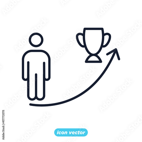 winner icon. Headhunting winner symbol template for graphic and web design collection logo vector illustration