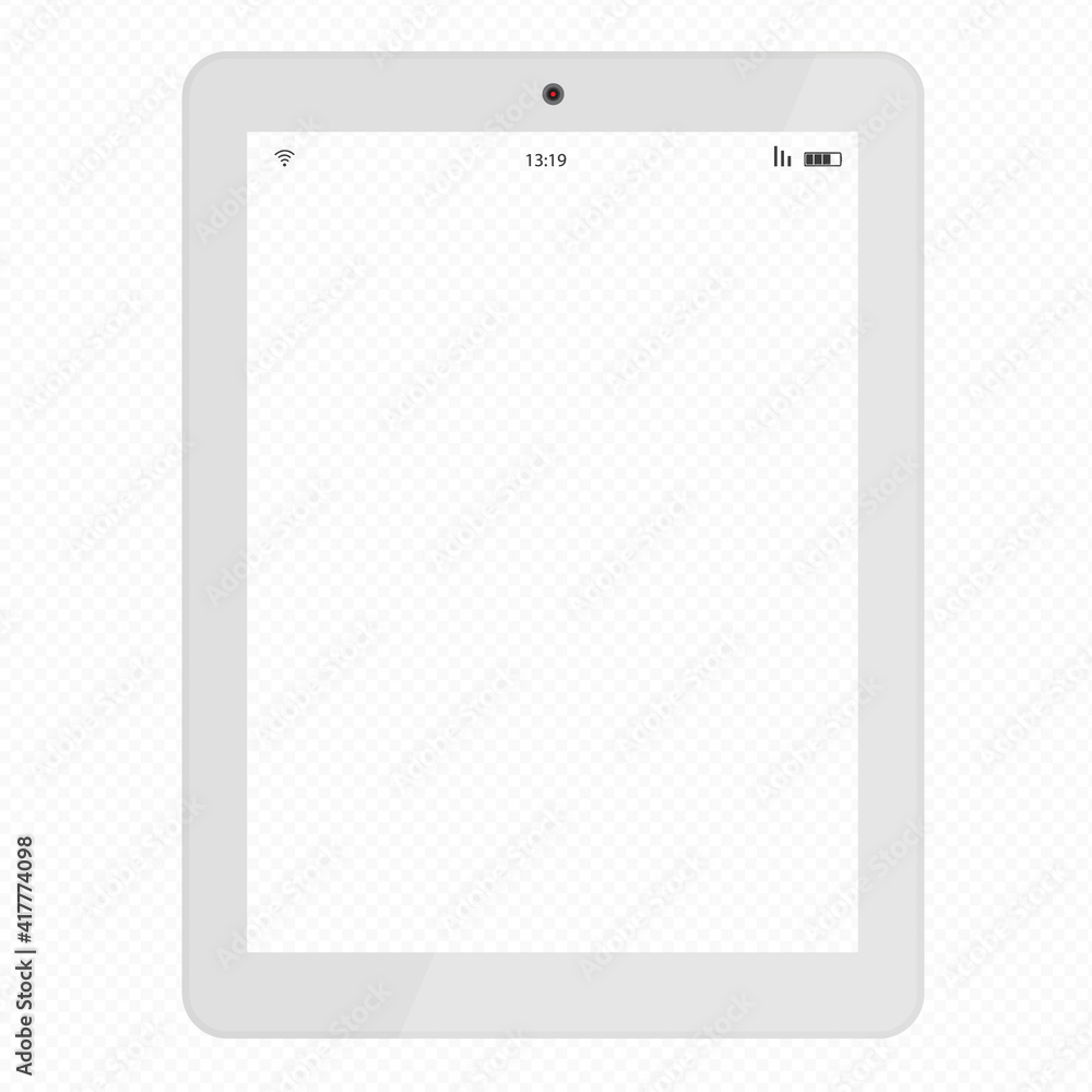Tablet computer isolated on white background. Vector mock up Tablet computer isolated on white background. Vector mock up