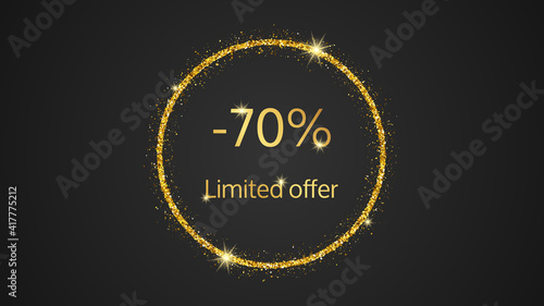 Limited offer gold banner