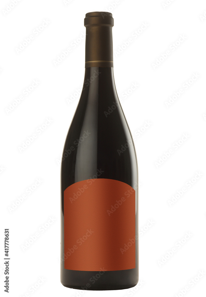 A bottle of red wine, isolated on white with clipping path. A bottle of red wine, isolated on white with clipping path.