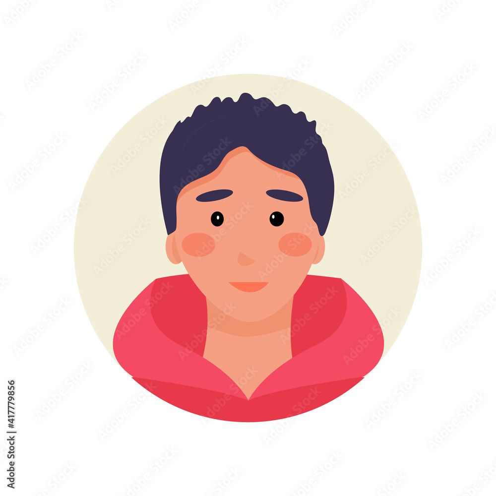 transgender avatar in red sweatshirt. Design of sites, technical support, sat-bots, forums. Vector illustration. transgender avatar in red sweatshirt. Design of sites, technical support, sat-bots, forums. Vector illustration.