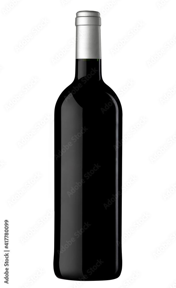 A bottle of red wine, isolated on white with clipping path. A bottle of red wine, isolated on white with clipping path.