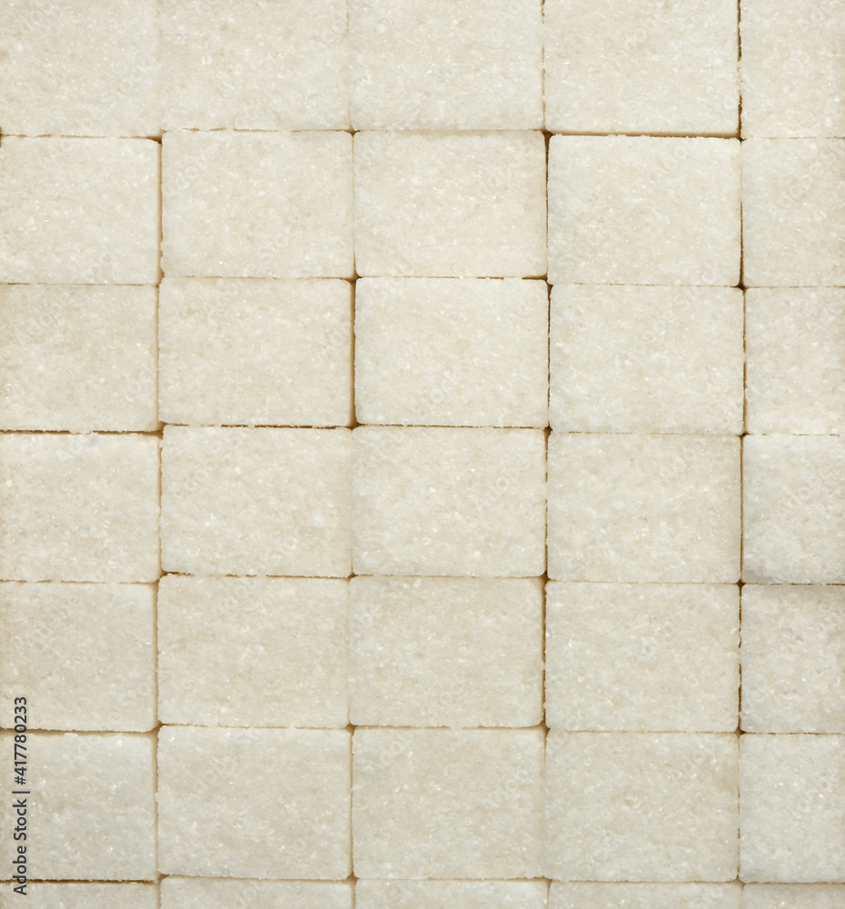 Naklejka premium Sugar Cube close up shot