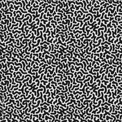 Vector hand drawn monochrome purifier fish skin seamless pattern