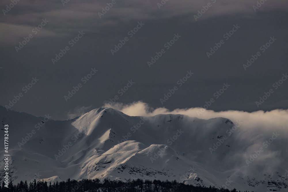 Black sky in Bohinj mountains Black sky in Bohinj mountains