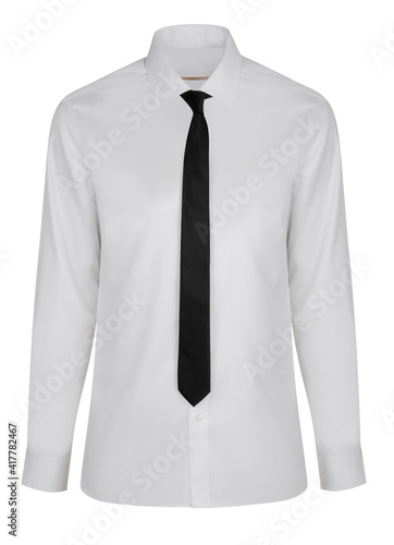 new shirt with necktie isolated