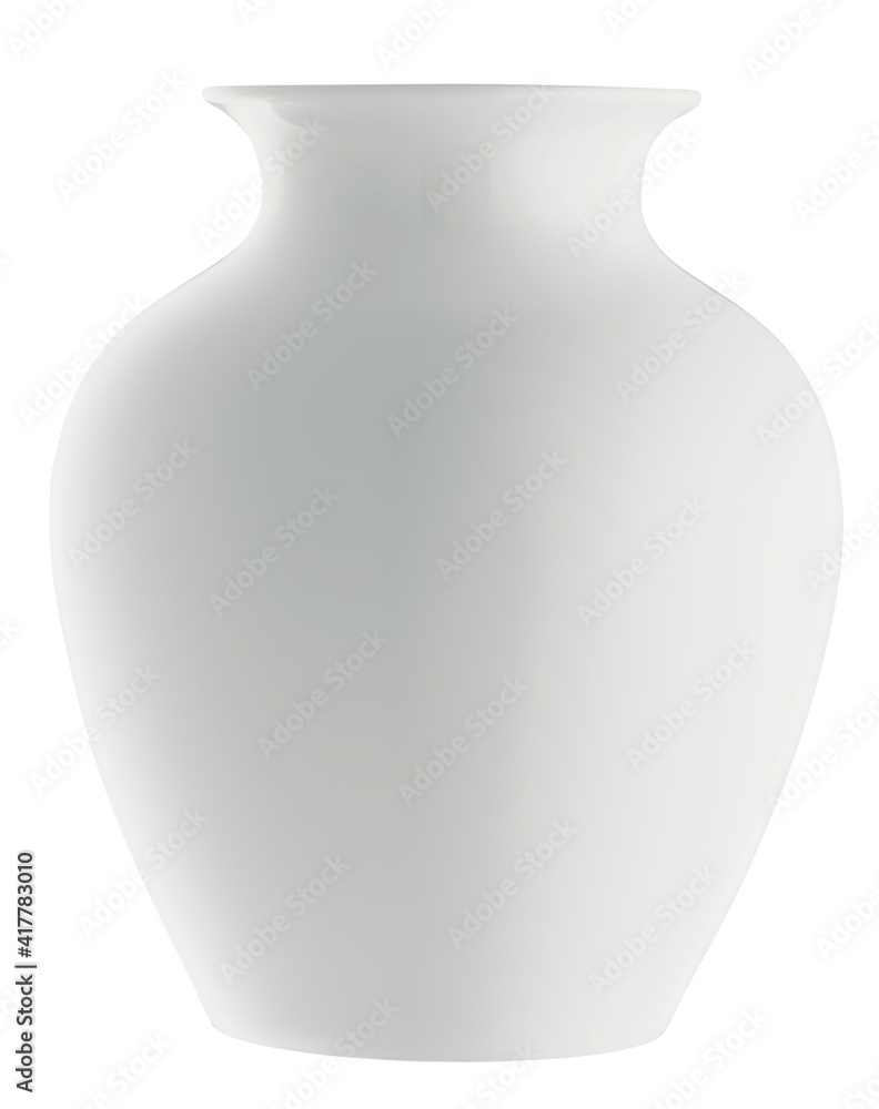 Isolated White Vase (with clipping patch) Isolated White Vase (with clipping patch)