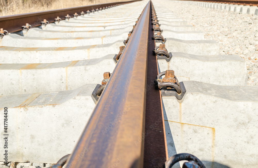 A new railway has been installed in Petrovaradin. Vojvodina, Novi Sad, Serbia. A new railway has been installed in Petrovaradin. Vojvodina, Novi Sad, Serbia.