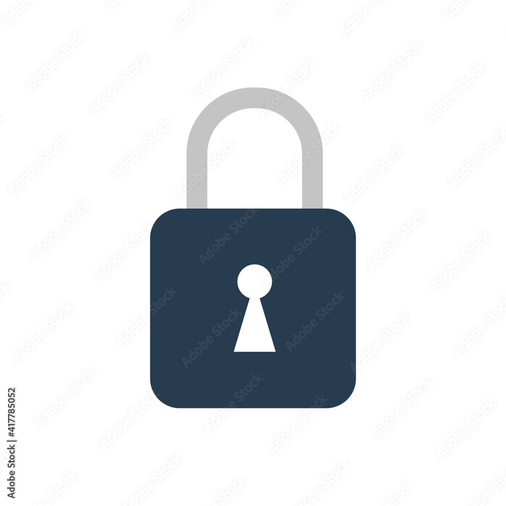 Padlock with flat design style. Vector illustration. Padlock with flat design style. Vector illustration.