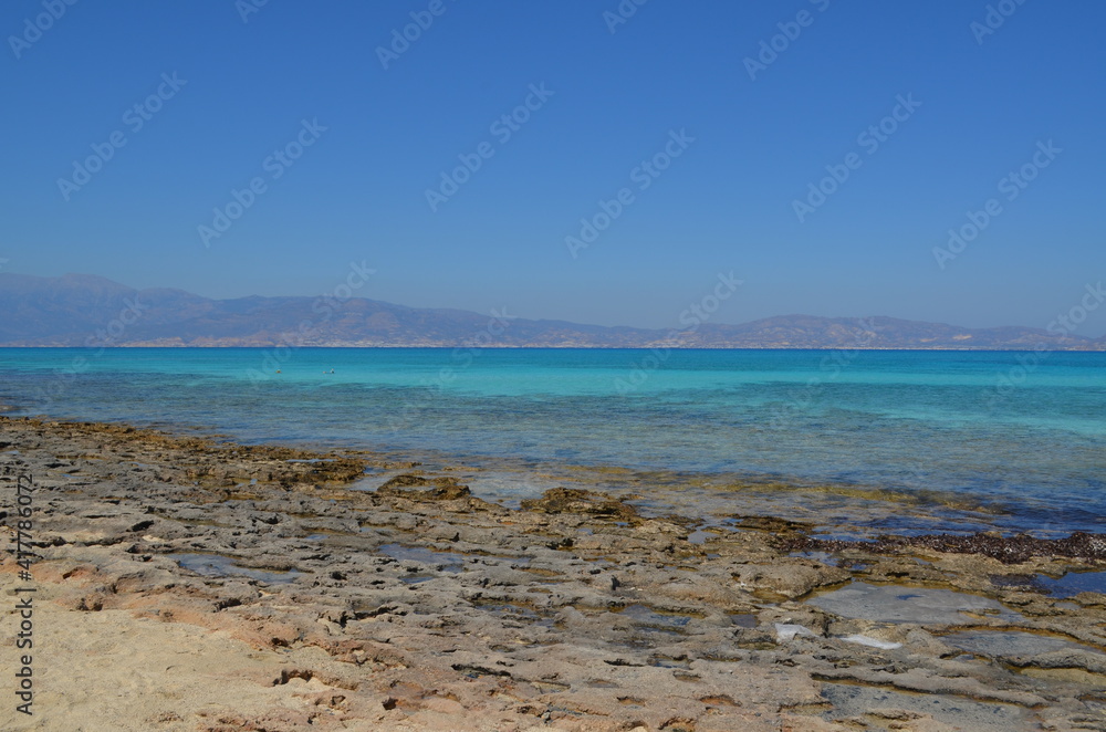 A view of Crete from the island of Chrissi