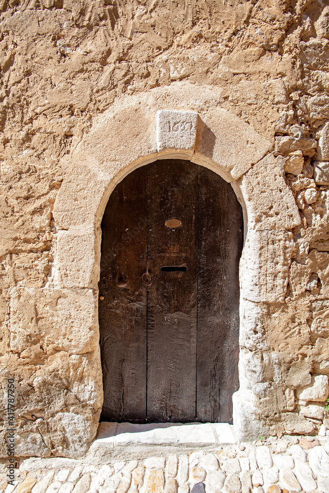 Old Door, Stone House, Lacoste village, Provence, France