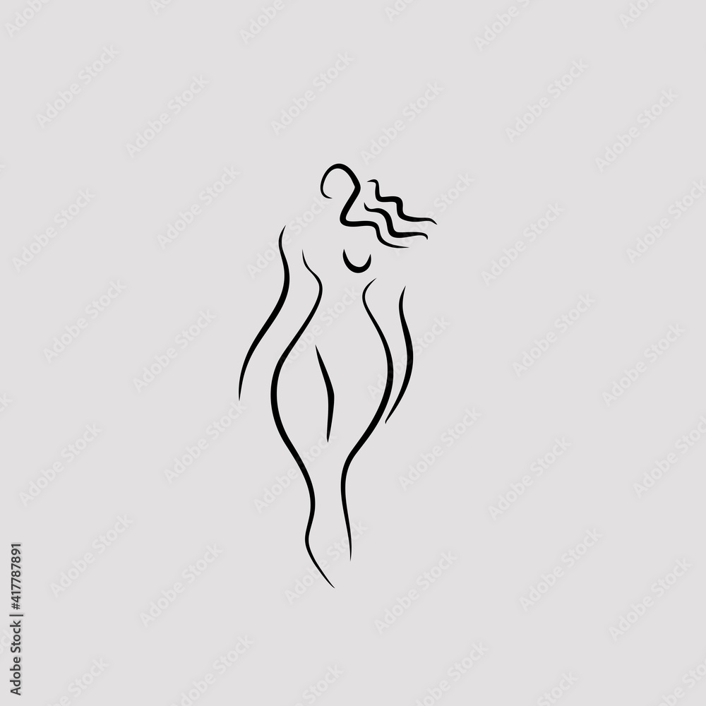 woman silhouette icon vector logo design woman silhouette icon vector logo design