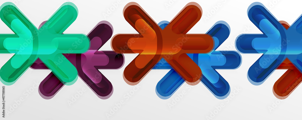 Abstract glossy crosses background for business or technology presentations, internet posters or web brochure covers