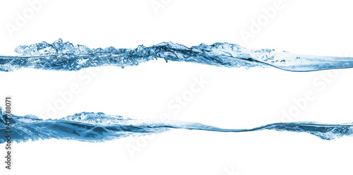 Set of water splashing isolated on white background © Dexto