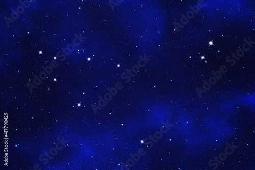 Starfield background of zodiacal symbol 