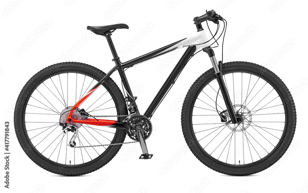Sport  bicycle isolated on the white background with clipping path