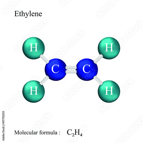 Lewis structural formula of ethylene, molecular formula
