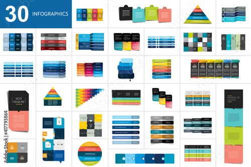 Big set of  tables, schedules. Infographics.