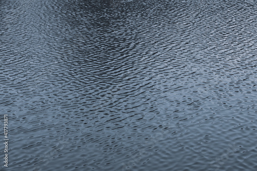The surface of water in winter; abstract background.